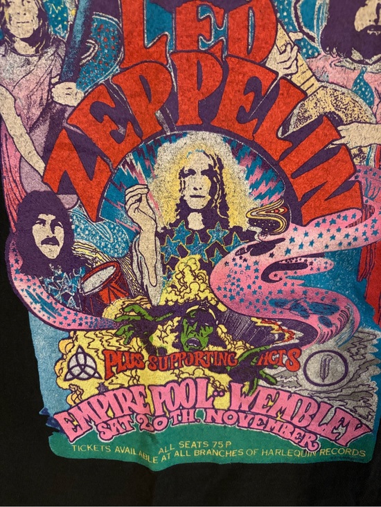 Daydreamer Tops - Daydreamer Black Led Zeppelin Electric Magic Graphic Tee